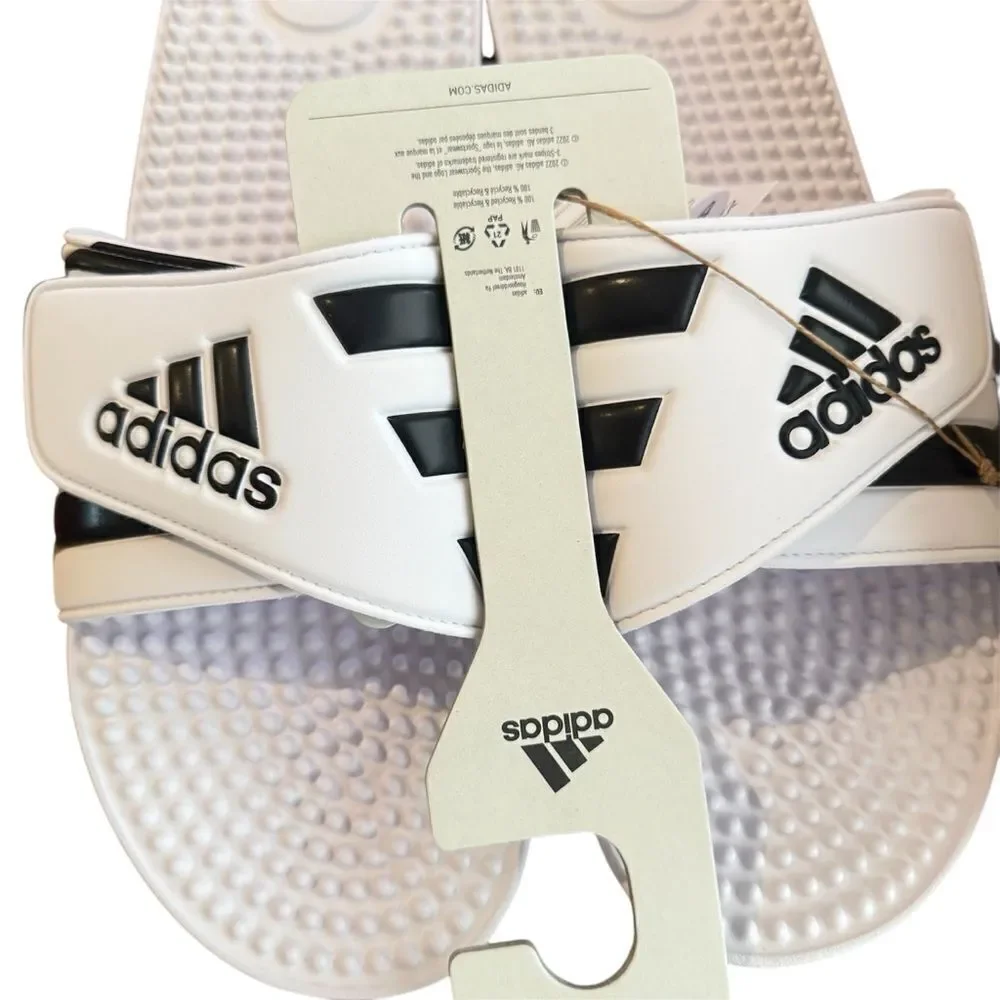 Adidas Men’s Black/White Adissage Slides
